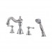Ultra Faucets UF65043 Traditional Collection Two-Handle Roman Bathtub Faucet with Hand-Shower  Brushed Nickel - B008AYM5II